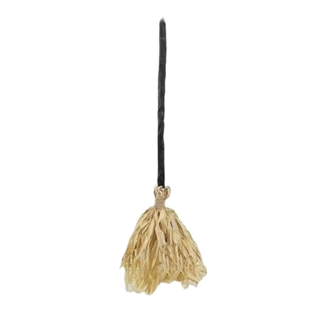 Animated Witch Broom with Lights & Sound - Halloween Decoration
